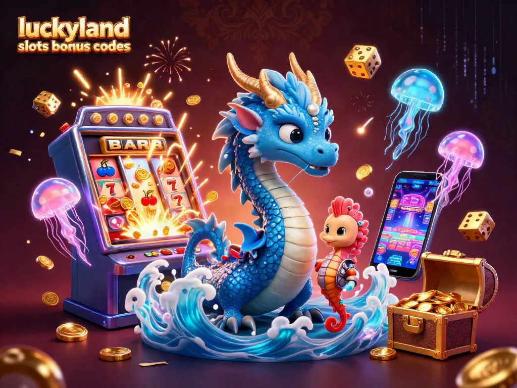 Engage in luck with luckyland slots bonus codes, featuring vibrant characters and exciting gaming elements.