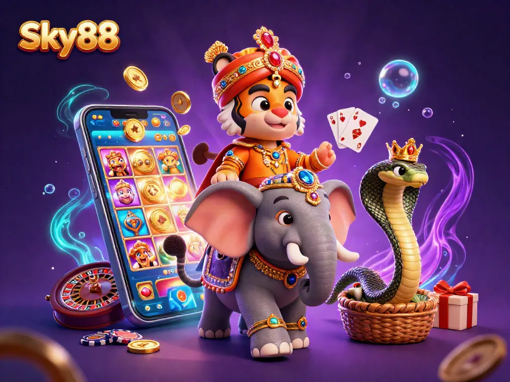 Engage in thrilling gaming adventures with Sky88 as vibrant slot games come alive.