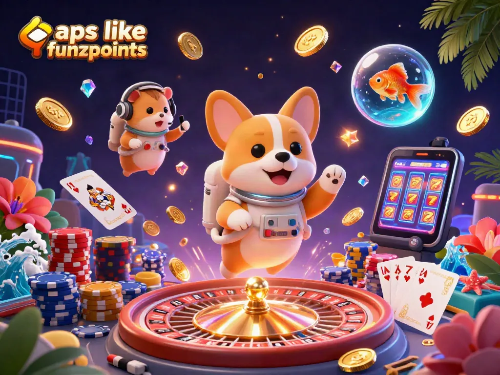 Engage with apps like funzpoints in a lively space casino with immersive gaming elements.