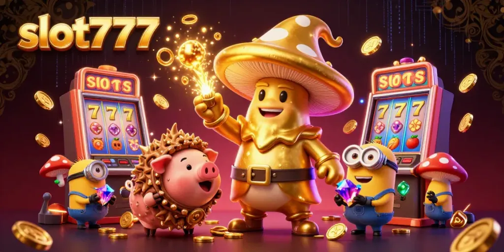Experience thrilling slot777 gaming with golden magic, jackpots, and vibrant casino elements.