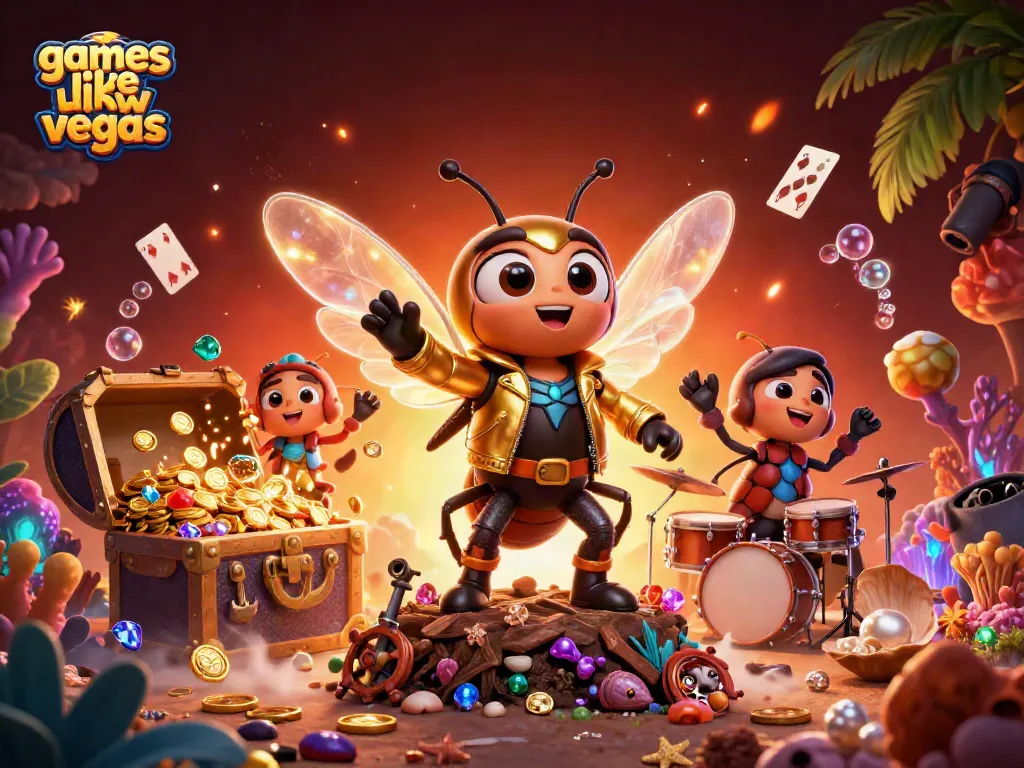 Experience exciting games like wow vegas with our dynamic and vibrant casino-themed illustration.