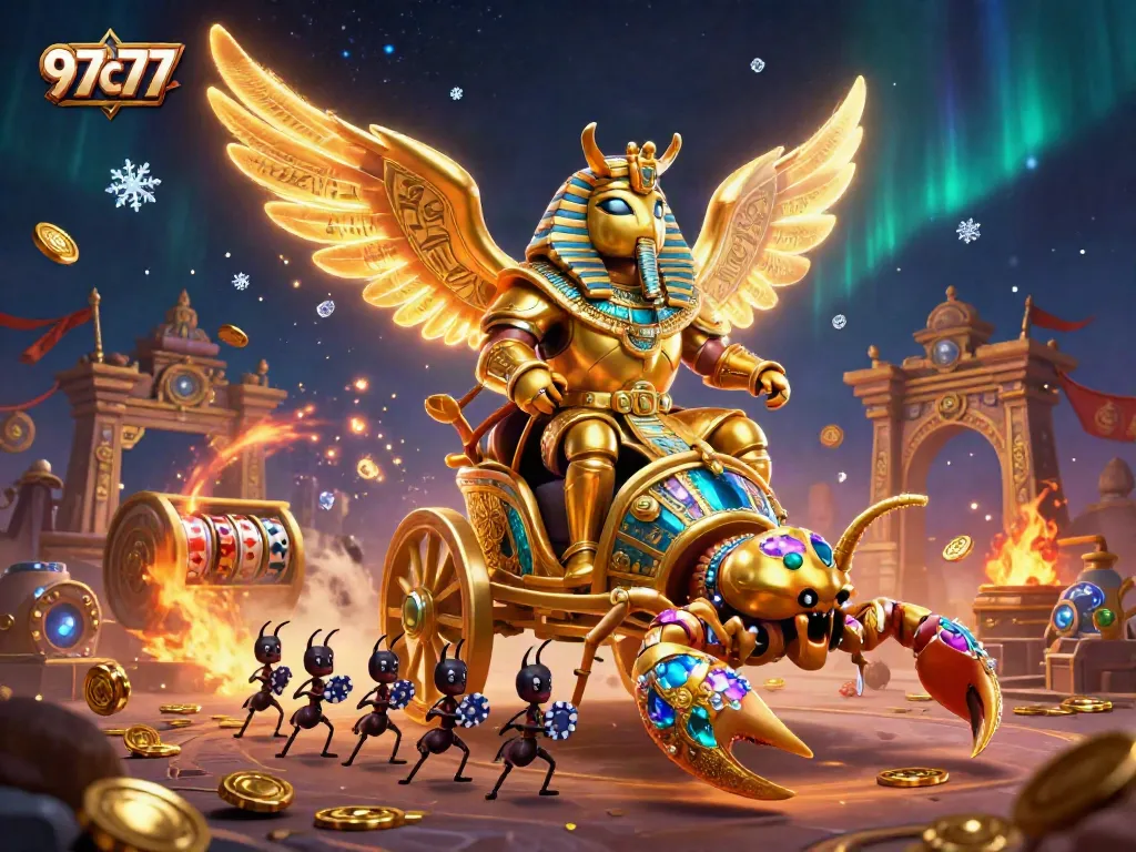 Experience the dynamic 97c77 casino world with vibrant gaming elements and characters in action.