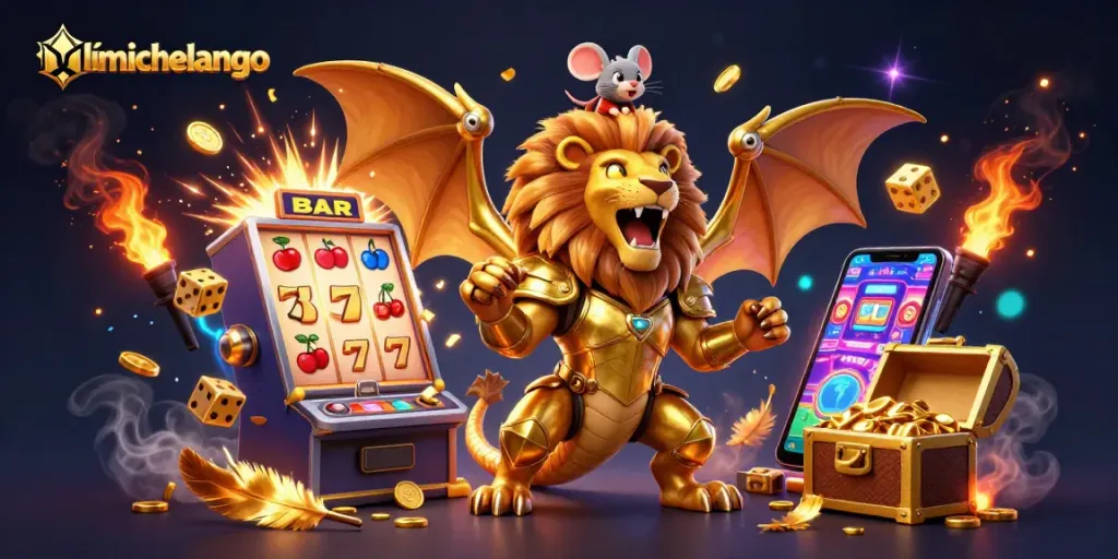 Win big at ilmichelangelo with golden treasures, vibrant casino elements, and a magical atmosphere.
