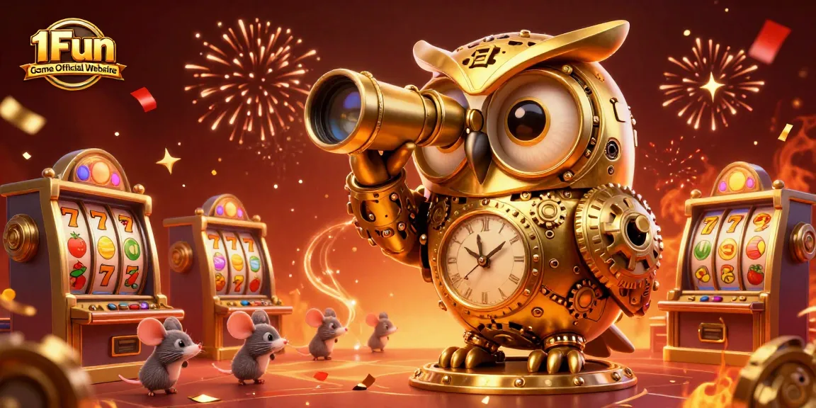 Experience gameplay at 1Fun Game Official Website with a captivating casino scene featuring animated characters and vibrant elements.