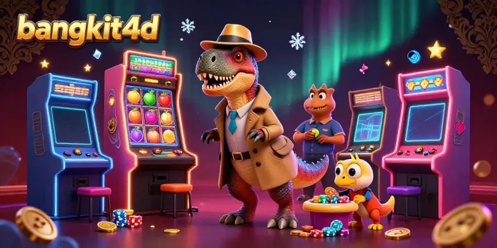 Menggoda dengan slot PG di bangkit4d, velociraptor mencuri perhatian di meja permainan sambil didukung oleh pit boss stegosaurus.