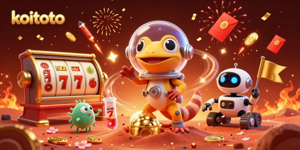 Win big at koitoto with thrilling slot games as a Martian gecko uncovers a hidden casino!