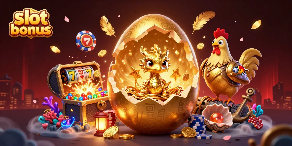 Spin the slot bonus reels with vibrant graphics featuring a golden dragon and poker chips.