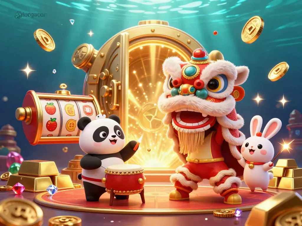 Experience slot gacor excitement with colorful casino characters and vibrant game elements in 3D.