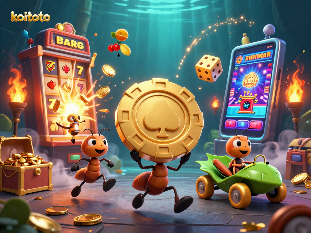Koitoto menghadirkan permainan slot gacor online dengan ant karya heist membawa chip poker emas secara cerdas.