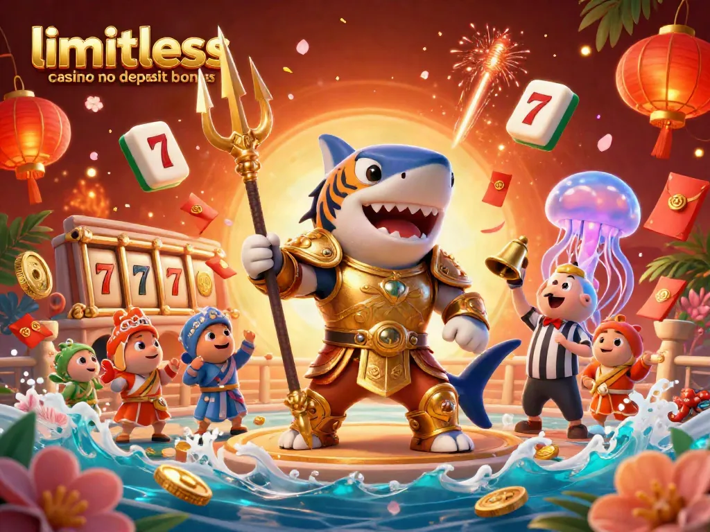 Claim your limitless casino no deposit bonus while enjoying vibrant 3D illustrations of thrilling game elements.