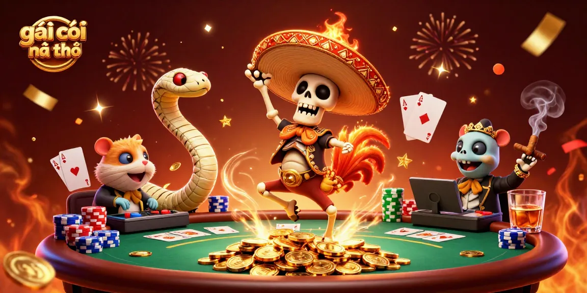 Engaging 3D illustration of gái gọi cần thơ showcasing festive casino elements and characters celebrating success.