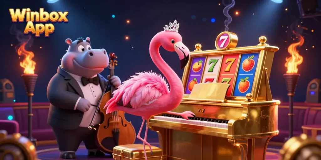 Experience the thrill with the Winbox App, featuring dynamic game elements and vibrant casino characters
