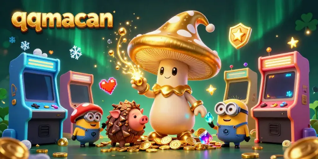 Immerse in the magical world of qqmacan where treasures and gaming excitement unite in a vibrant casino scene.
