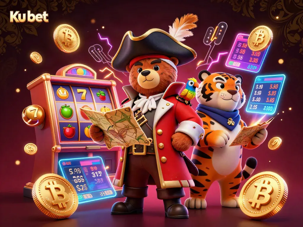 Engage with the exciting world of Ku bet through vibrant gambling elements and 3D characters.